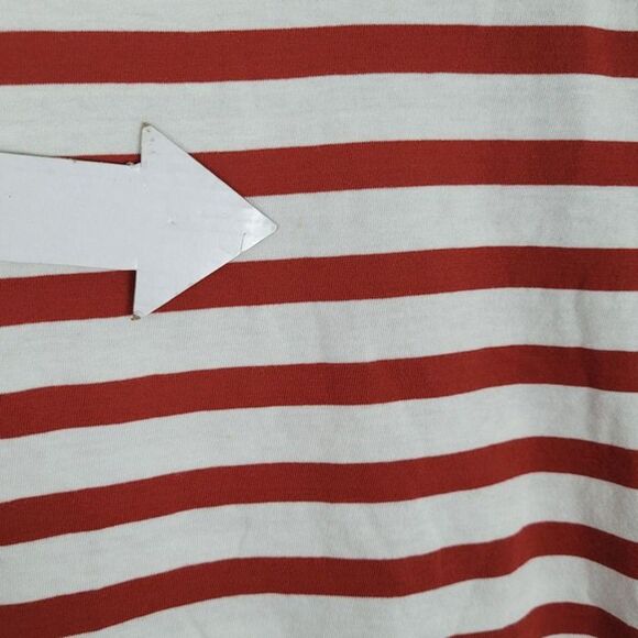 Madewell Size XS NEW Northside Vintage Tee in Sid Stripe Short Sleeve Red White - Picture 7 of 12